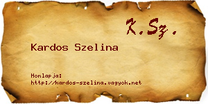 Kardos Szelina névjegykártya